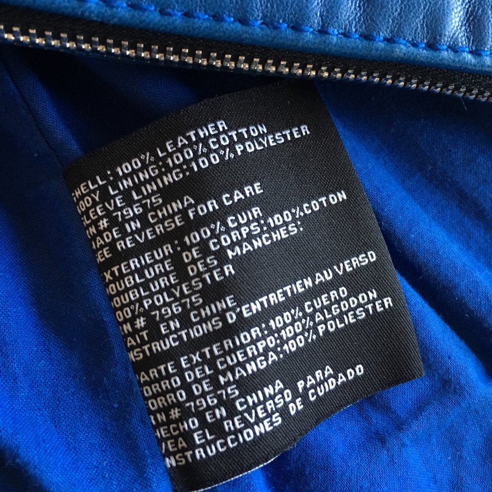 Killer blue Michael Kors leather jacket - Picture 7 of 8